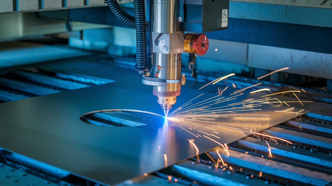 a-photo-of-a-fiber-laser-cutting-a-sheet-of-metal