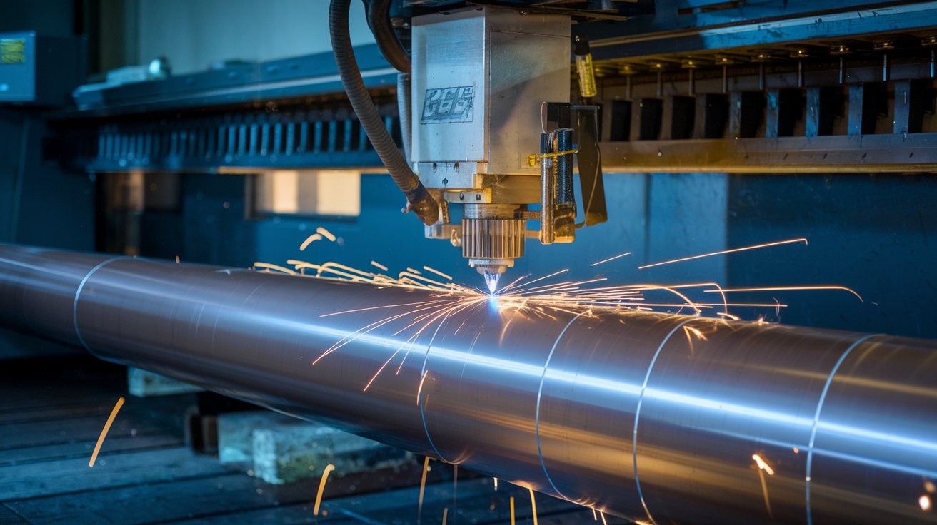 a-photo-of-a-tube-laser-cutting-machine-in-action