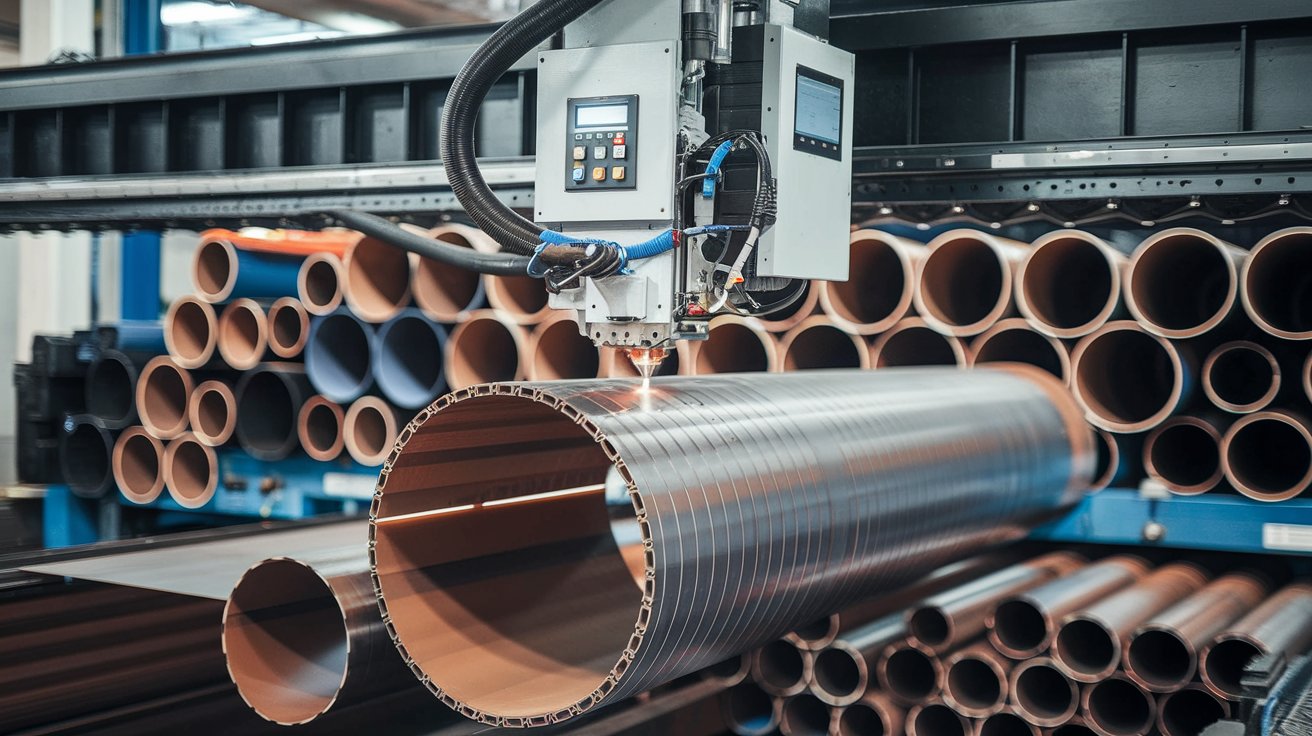 a-photo-of-a-tube-laser-cutting-machine-in-action